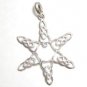 925 Silver Layered 58x48mm STAR Loop Pendant P254