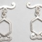 925 SILVER Layered 25X13mm Hexagon (2 Toggle Sets) P274