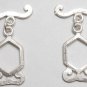 925 SILVER Layered 25X13mm Hexagon (2 Toggle Sets) P274