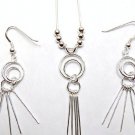 925 STERLING SILVER Earring+Necklace w 16"Chain SET S44