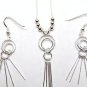 925 STERLING SILVER Earring+Necklace w 16"Chain SET S44