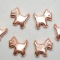 HANDCRAFTED Copper 16X14mm DOG SHAPE (6 Pc) Spacer C243