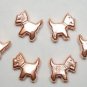 HANDCRAFTED Copper 16X14mm DOG SHAPE (6 Pc) Spacer C243