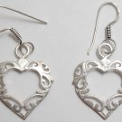 925 Silver Layered CELTIC SWIRL HEART Earring Set P264