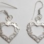 925 Silver Layered CELTIC SWIRL HEART Earring Set P264