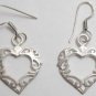 925 Silver Layered CELTIC SWIRL HEART Earring Set P264