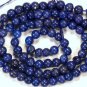 Natural Afgani 6-6.5mm Round LAPIS Gemstone Beads 7"