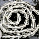 Quartz Crystal 7-8mm long x 4-5mm wide Faceted Topdrill Gemstone Beads 14" str