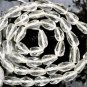 Quartz Crystal 7-8mm long x 4-5mm wide Faceted Topdrill Gemstone Beads 14" str