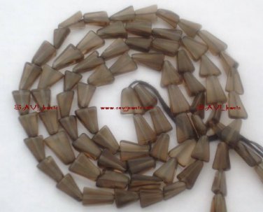 GORGEOUS Smoky Topaz 10X7mm Triangle Gemstones 14.5"