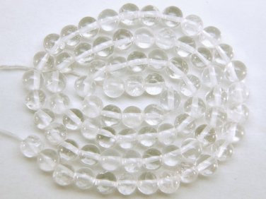FINE LARGE 5.5mm CRYSTAL ROUND Loose Gemstone Beads 14"