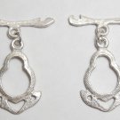 925 SILVER plated 26X17mm DESIGNER (2 Toggle Sets) P275
