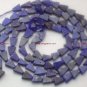 Natural Afgani 8-10mm Triangle LAPIS Gemstone Bead 14"
