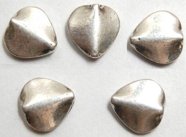 925 STERLING SILVER PUFFED HEART 8x8mm (4 Hearts) S615