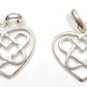Silver Layered CELTIC "Heart N Heart" (2 Pendants) P252