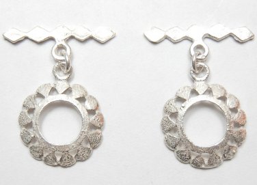 925 SILVER Plated 23X18m UNIQUE SUN (2 Toggle Set) P272