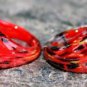 Orange Multi Color SIZE 5.5 Millefiori Glass RING L121