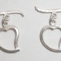 925 SILVER Plated 20X17m BOLD Heart (2 Toggle Set) P268