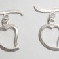 925 SILVER Plated 20X17m BOLD Heart (2 Toggle Set) P268