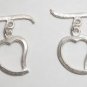 925 SILVER Plated 20X17m BOLD Heart (2 Toggle Set) P268