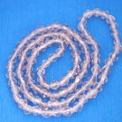 Amethyst 4mm FACETED Bicone Crystal Glass Beads 16"