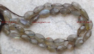 RICH Natural 9x7mm FACETED Oval LABRADORITE 14.5" LONG