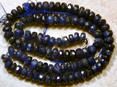 Wholesale Real Sapphire 3.4mm-4mm (100 Precious Faceted Rondelle) SAS A++
