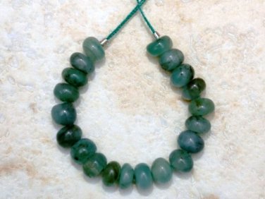 Real Emerald 3-4.5mm (20 Precious Plain Rondelle Beads) Select-A-Size