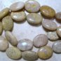 Natural 20x15mm FOSSIL Oval CORAL (5 JUMBO Beads) A+