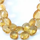 PREMIUM CITRINE 9X9mm FACETED BRIOLETTE (3) Heart 8.5Ct