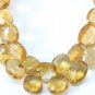 PREMIUM CITRINE 9X9mm FACETED BRIOLETTE (3) Heart 8.5Ct