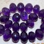 Checkerboard AMETHYST Large 10mm-11mm (3 Faceted Rondelle Beads) 17Ctw A++