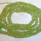 Micro Faceted PERIDOT 3.5mm RONDELLE Beads 14" Str A+