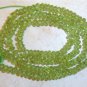 Micro Faceted PERIDOT 3.5mm RONDELLE Beads 14" Str A+