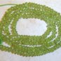 Micro Faceted PERIDOT 3.5mm RONDELLE Beads 14" Str A+