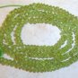 Micro Faceted PERIDOT 3.5mm RONDELLE Beads 14" Str A+