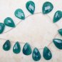 Green CHALCEDONY 20-27mm long (7 Piece Faceted PEARS) Select-A-Size