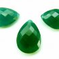 Green CHALCEDONY 20-27mm long (7 Piece Faceted PEARS) Select-A-Size