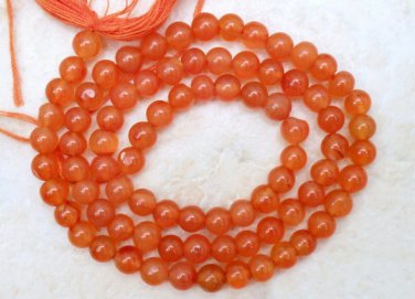 Natural 4.5mm/5.5mm Round CARNELIAN Loose Gemstone Beads Strand Pick-A-Size