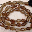 Smoky Quartz 9x5mm Faceted Topdrill Gemstone Bead 14"
