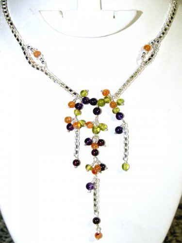 925 STERLING SILVER MULTI Necklace 135Ct N120 *FREE SH*