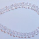 White Crystal Gemstone 4-4.5mm Faceted Rondelle 3.5"
