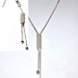 925 STERLING SILVER Earring+Princess Necklace SET S42