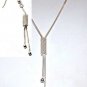 925 STERLING SILVER Earring+Princess Necklace SET S42