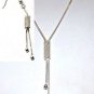 925 STERLING SILVER Earring+Princess Necklace SET S42