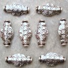 SILVER DESIGNER 18X8mm OVAL FISH (8 SPACERS) Beads R111