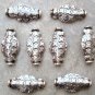 SILVER DESIGNER 18X8mm OVAL FISH (8 SPACERS) Beads R111