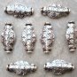 SILVER DESIGNER 18X8mm OVAL FISH (8 SPACERS) Beads R111