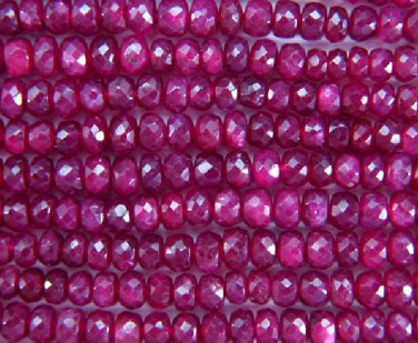 WHOLESALE 4-4.5mm RUBY (50 FACETED Rondell) 30Ct