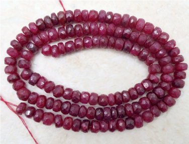 WHOLESALE Real 4-4.5mm Dark RUBY 16" Long Str - 83 Ctw